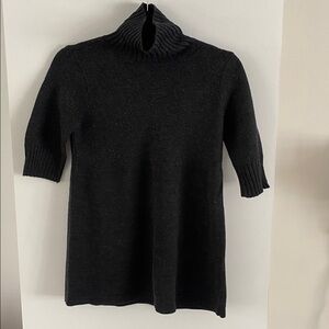 NWT Eileen Fisher grey gray Short Sleeve Turtleneck Sweater tunic size PP